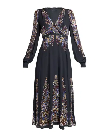 Etro Paisley Silk Midi Dress | Thumbnail 1