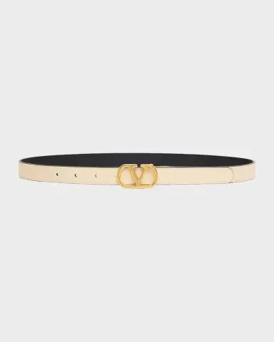 Valentino Garavani VLogo Signature Reversible Calfskin Belt, 20mm | Thumbnail 2 Valentino Garavani VLogo Signature Reversible Calfskin Belt, 20mm | Thumbnail 2
