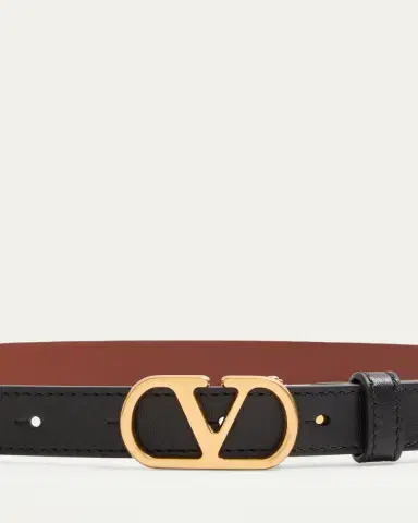 Valentino Garavani VLogo Signature Reversible Calfskin Belt, 20mm | Thumbnail 4 Valentino Garavani VLogo Signature Reversible Calfskin Belt, 20mm | Thumbnail 4