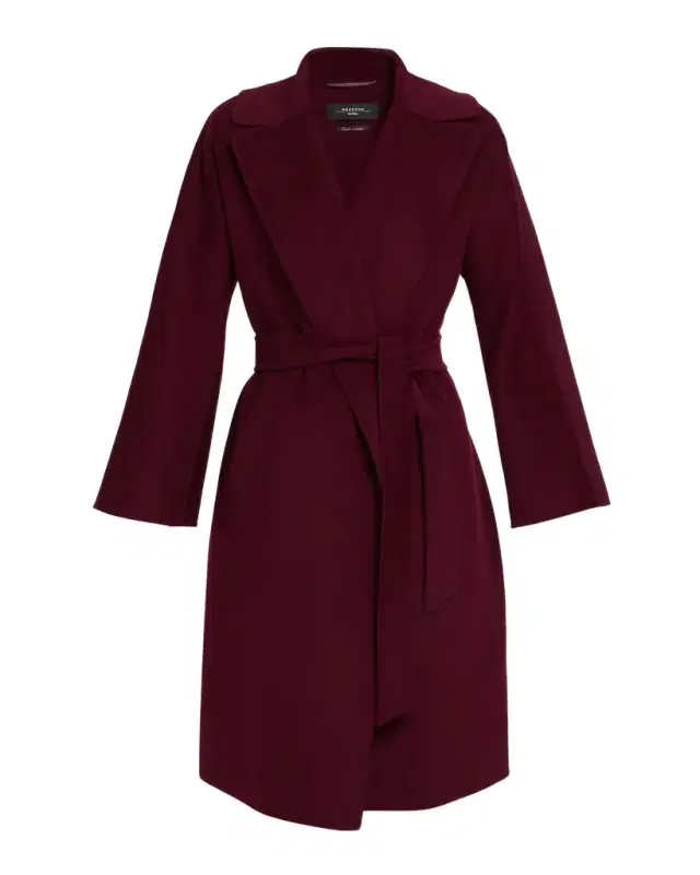 Wrap-Front Virgin Wool Coat