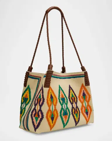 Etro Libra Medium Embroidered Shopping Shoulder Bag | Thumbnail 3 Etro Libra Medium Embroidered Shopping Shoulder Bag | Thumbnail 3