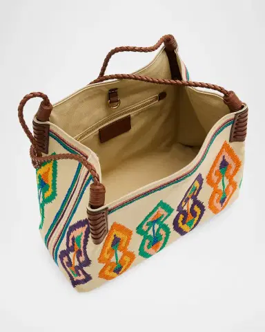 Etro Libra Medium Embroidered Shopping Shoulder Bag | Thumbnail 4 Etro Libra Medium Embroidered Shopping Shoulder Bag | Thumbnail 4