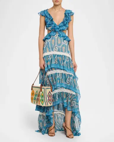 Etro Libra Medium Embroidered Shopping Shoulder Bag | Thumbnail 5 Etro Libra Medium Embroidered Shopping Shoulder Bag | Thumbnail 5