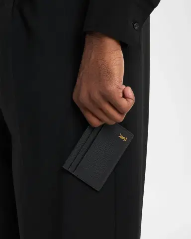 Saint Laurent Men's Tiny Cassandre YSL Card Holder in Grained Leather | Thumbnail 2 Saint Laurent Men's Tiny Cassandre YSL Card Holder in Grained Leather | Thumbnail 2