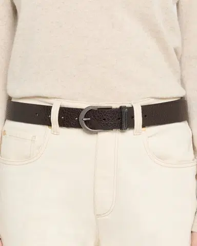 Brunello Cucinelli Grained Leather Belt | Thumbnail 2