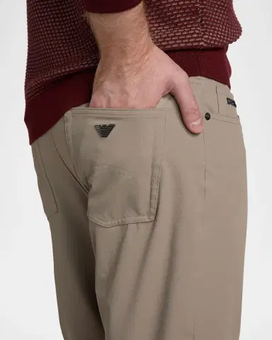 Emporio Armani Men's Nylon Stretch Slim Five-Pocket Pants | Thumbnail 7