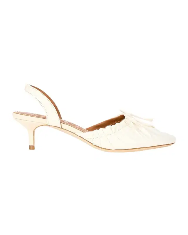 STAUD Alba Satin Ballet Slingback Pumps