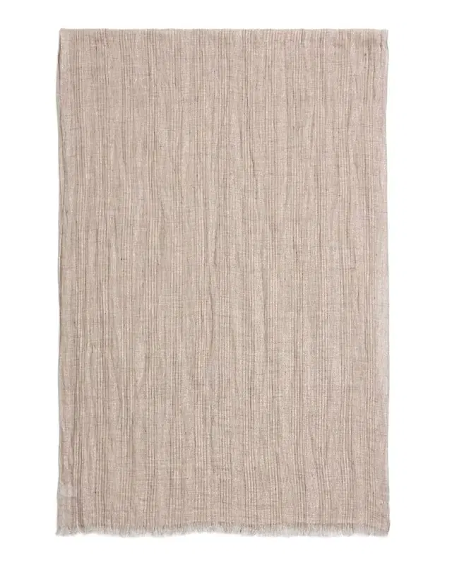 Sparkling Striped Linen-Blend Scarf