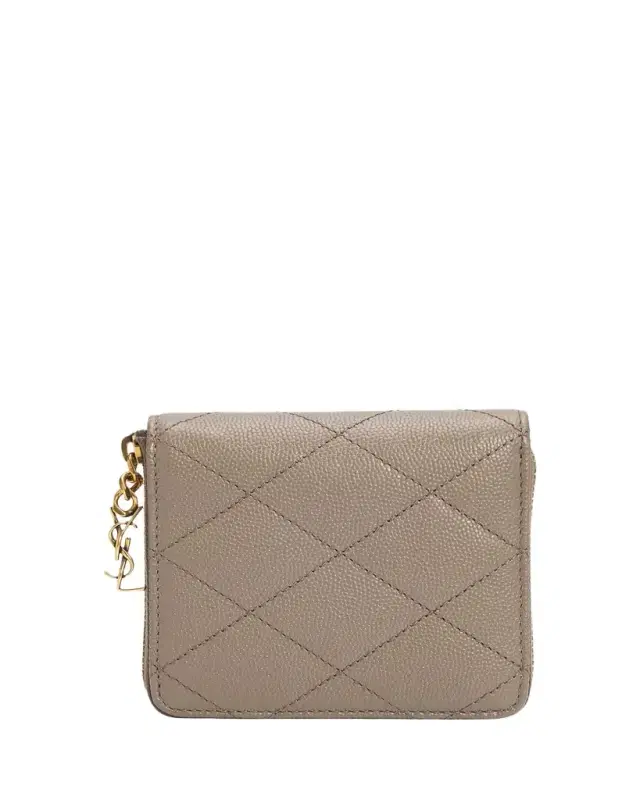 Saint Laurent Cassandre YSL Quilted Leather Wallet