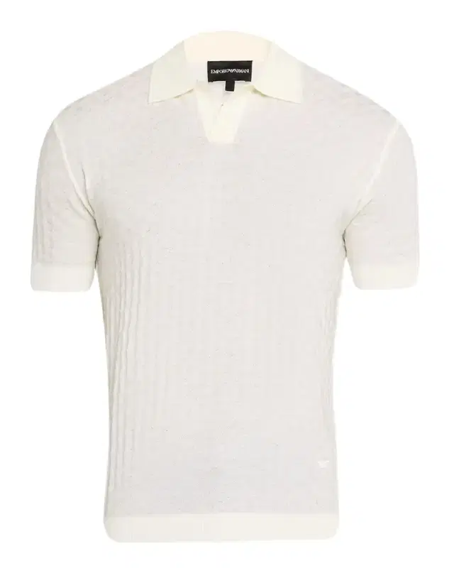 Men's Wool Basketweave Knit Polo Sweater