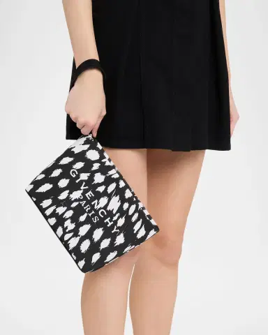 Givenchy Animal-Print Canvas Logo Pouch | Thumbnail 2 Givenchy Animal-Print Canvas Logo Pouch | Thumbnail 2