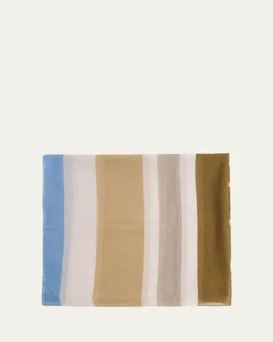 Saint Laurent Cassandre Striped Stole in Cotton and Silk | Thumbnail 4
