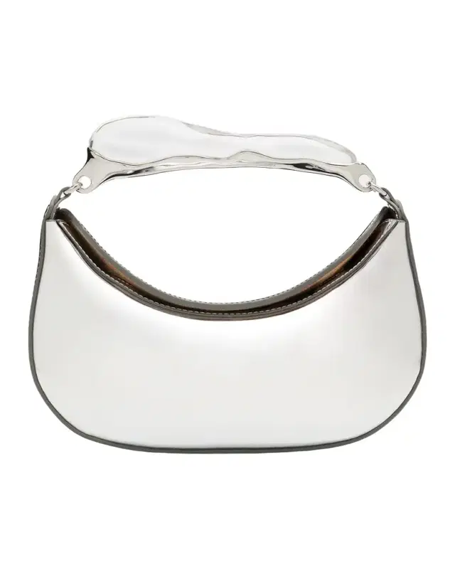 Water Stone Sculptural Lucite Top-Handle Bag