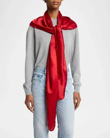 Saint Laurent Cassandre Square Silk Scarf | Thumbnail 2