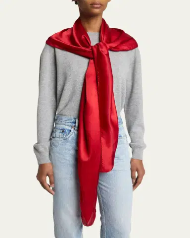 Saint Laurent Cassandre Square Silk Scarf | Thumbnail 6