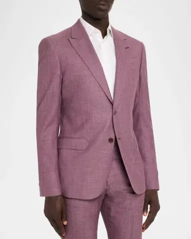 Emporio Armani Men's G Line Sharkskin Wool, Silk and Linen Two-Piece Suit | Thumbnail 4