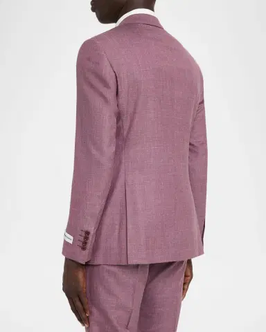 Emporio Armani Men's G Line Sharkskin Wool, Silk and Linen Two-Piece Suit | Thumbnail 5