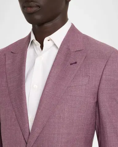 Emporio Armani Men's G Line Sharkskin Wool, Silk and Linen Two-Piece Suit | Thumbnail 6