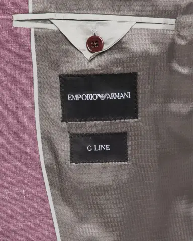 Emporio Armani Men's G Line Sharkskin Wool, Silk and Linen Two-Piece Suit | Thumbnail 7