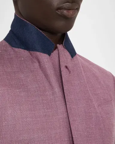 Emporio Armani Men's G Line Sharkskin Wool, Silk and Linen Two-Piece Suit | Thumbnail 8