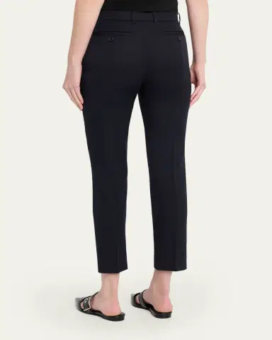 Alexander McQueen Mid-Rise Wool Slim-Leg Ankle Trousers | Thumbnail 11