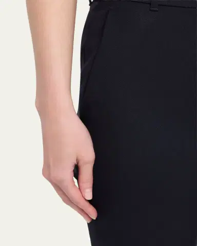 Alexander McQueen Mid-Rise Wool Slim-Leg Ankle Trousers | Thumbnail 13
