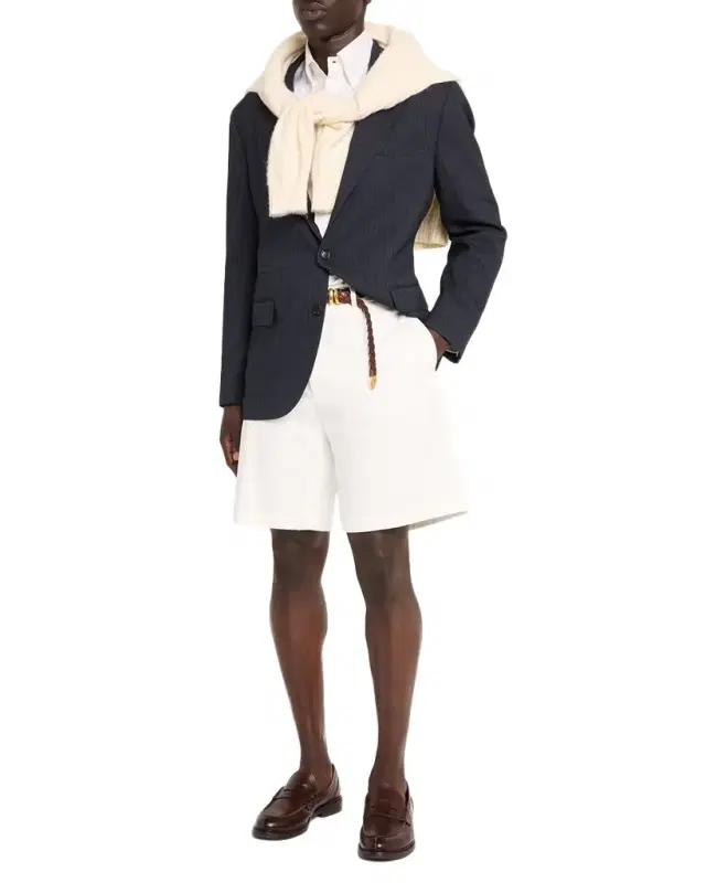 Men 's Wool-Blend Single-Breasted Chevron Jacket