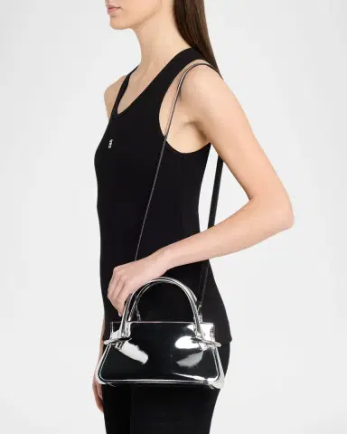 Givenchy Pinch Mini Top-Handle Bag in Mirror Leather | Thumbnail 2 Givenchy Pinch Mini Top-Handle Bag in Mirror Leather | Thumbnail 2