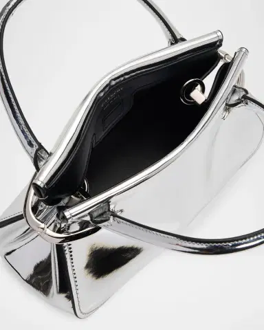 Givenchy Pinch Mini Top-Handle Bag in Mirror Leather | Thumbnail 4 Givenchy Pinch Mini Top-Handle Bag in Mirror Leather | Thumbnail 4