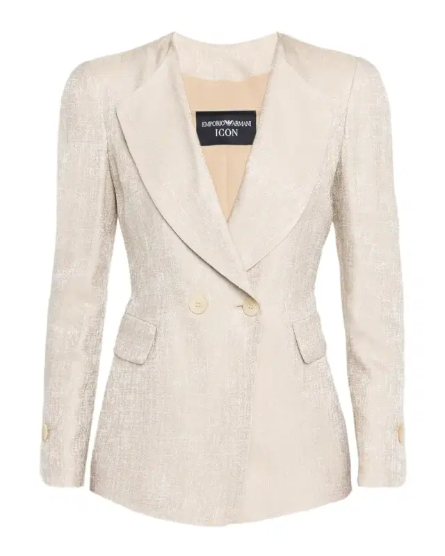 Icon Double-Breasted Armure Jacquard Jacket