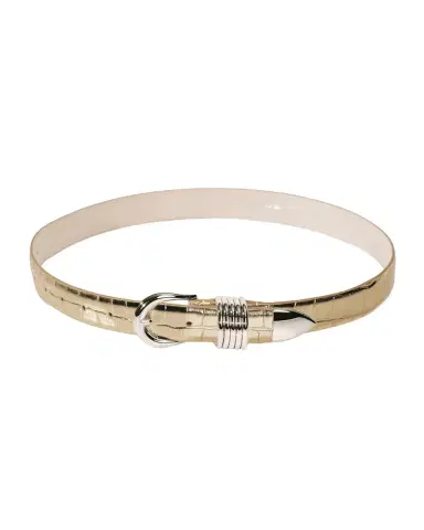 Déhanche Hollyhock Mirror Croc-Embossed Leather Belt | Thumbnail 3 Déhanche Hollyhock Mirror Croc-Embossed Leather Belt | Thumbnail 3