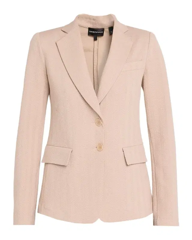 Chevron Jersey Single-Breasted Jacket