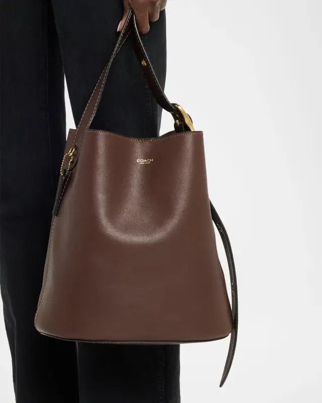 Bleecker Grain Leather Bucket Bag