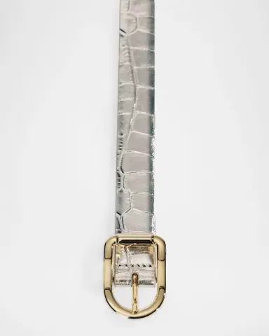 Déhanche Mija Mirror Croc-Embossed Leather Belt | Thumbnail 4 Déhanche Mija Mirror Croc-Embossed Leather Belt | Thumbnail 4