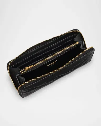 Saint Laurent Cassandre Bijou Leather Zip Wallet | Thumbnail 4 Saint Laurent Cassandre Bijou Leather Zip Wallet | Thumbnail 4