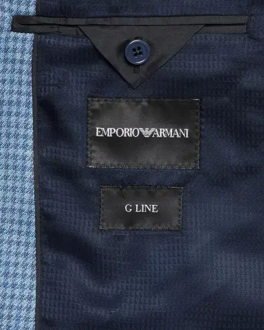 Emporio Armani Men's Micro-Check Bamboo Viscose G Line Sport Coat | Thumbnail 6 Emporio Armani Men's Micro-Check Bamboo Viscose G Line Sport Coat | Thumbnail 6