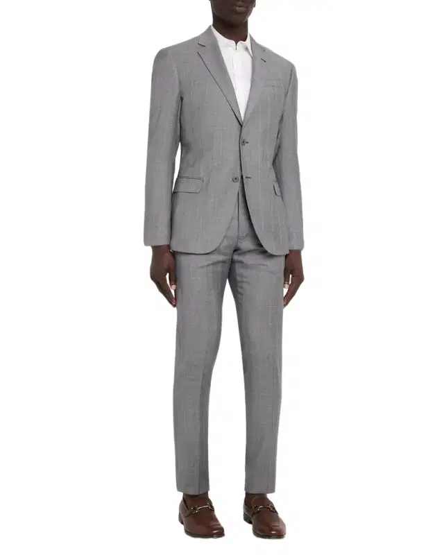 Men 's G Line Wool Glen Check Two-Piece Suit