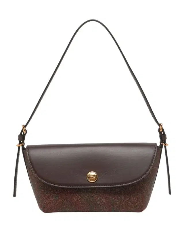 Etro Barchetta Leather & Paisley Jacquard Shoulder Bag