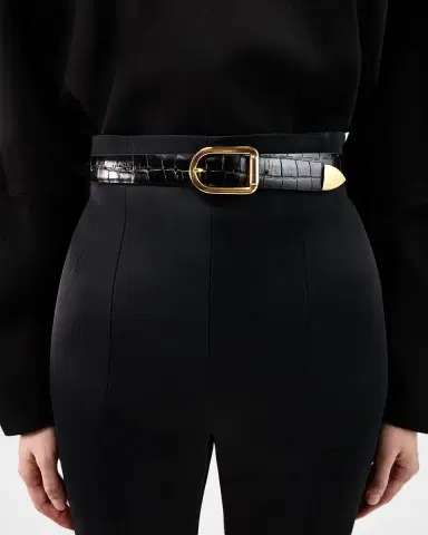 Déhanche Mija Croco Tip Leather Belt | Thumbnail 2