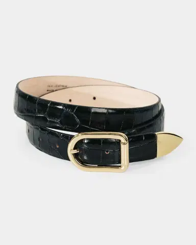 Déhanche Mija Croco Tip Leather Belt | Thumbnail 3