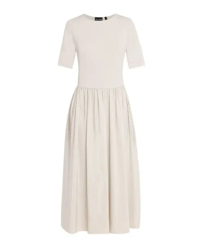 Short-Sleeve Interlock Long Dress