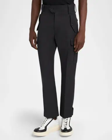 Alexander McQueen Men's Straight-Leg Cargo Pants | Thumbnail 4