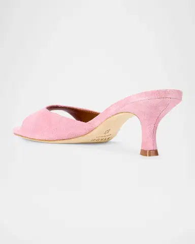 STAUD 55mm Brigitte Suede Kitten-Heel Mules | Thumbnail 5