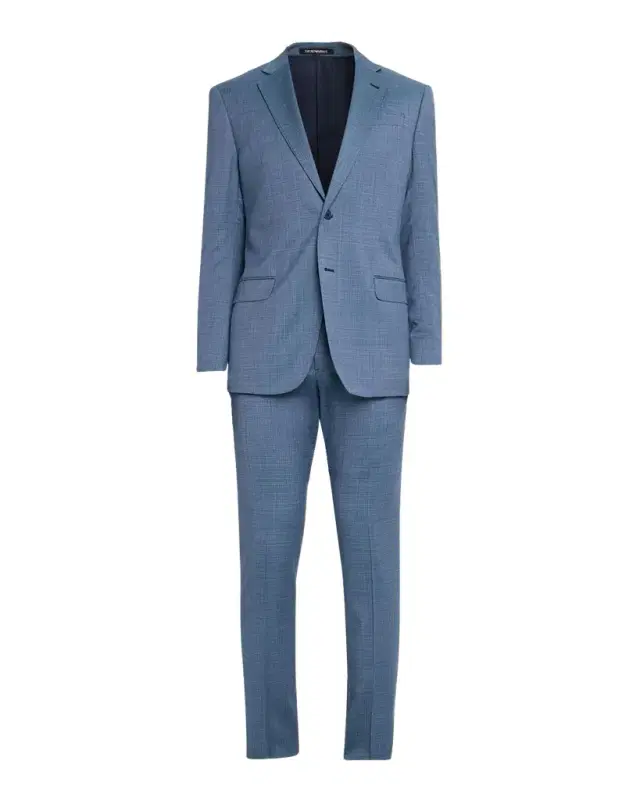 Men 's G-Line Wool Micro-Check Two-Piece Suit