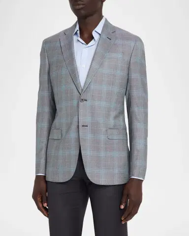 Emporio Armani Men's Plaid Wool G Line Sport Coat | Thumbnail 4 Emporio Armani Men's Plaid Wool G Line Sport Coat | Thumbnail 4