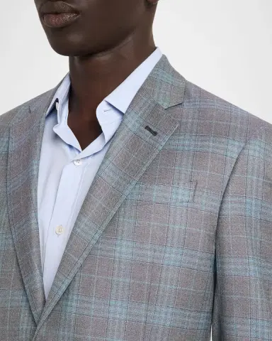 Emporio Armani Men's Plaid Wool G Line Sport Coat | Thumbnail 5 Emporio Armani Men's Plaid Wool G Line Sport Coat | Thumbnail 5