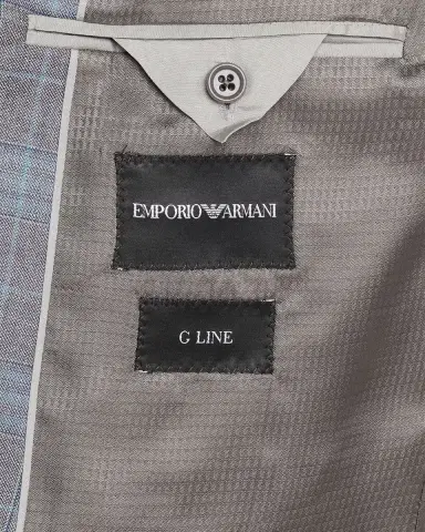 Emporio Armani Men's Plaid Wool G Line Sport Coat | Thumbnail 6 Emporio Armani Men's Plaid Wool G Line Sport Coat | Thumbnail 6