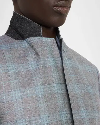 Emporio Armani Men's Plaid Wool G Line Sport Coat | Thumbnail 7 Emporio Armani Men's Plaid Wool G Line Sport Coat | Thumbnail 7