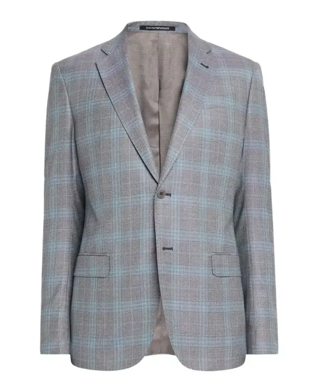Men 's Plaid Wool G Line Sport Coat