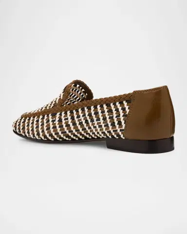 Veronica Beard Prilla Woven Leather Loafers | Thumbnail 3